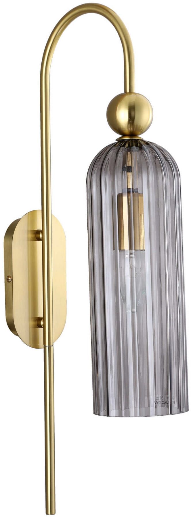 Darmowa Dostawa - Kinkiet 1x40 W przydymiony-złoty Light Prestige Piega LP9391WSMOKED