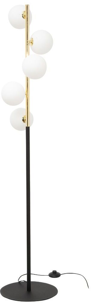 Darmowa Dostawa - Lampa stojąca 5x40 W biała-czarna-złota Zuma Line Ali 5649