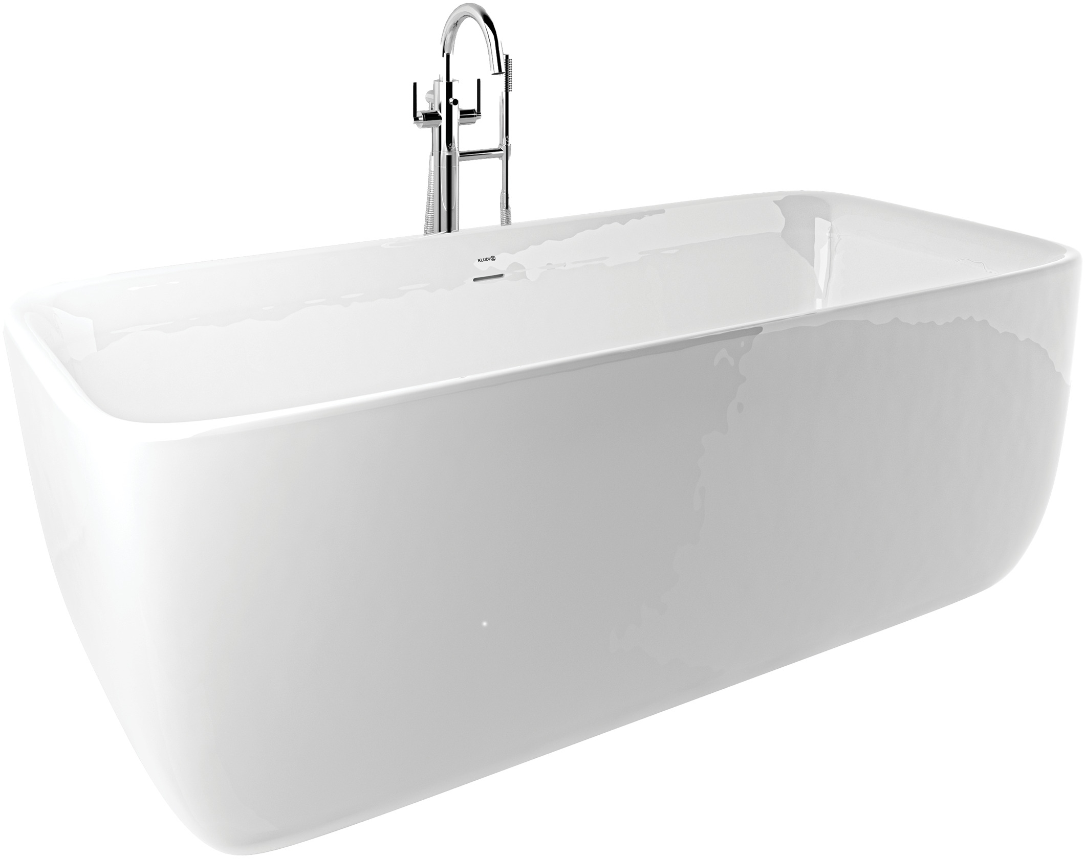 Darmowa Dostawa - Wanna wolnostojąca 180x80 cm prostokątna biała Kludi Elin S 52BF0343