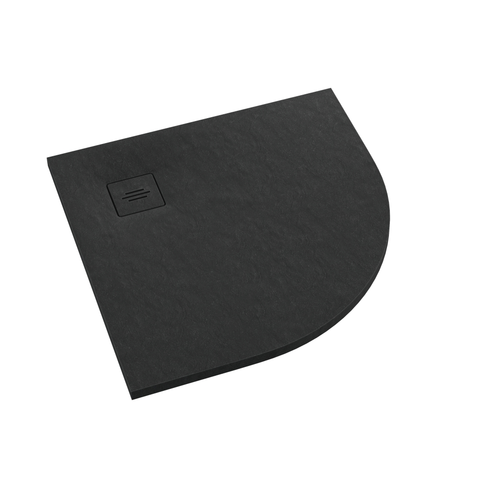 Darmowa Dostawa - Brodzik półokrągły 90x90 cm czarny Schedline Collection Protos Black Stone 3SPP1O9090CSTM1CST