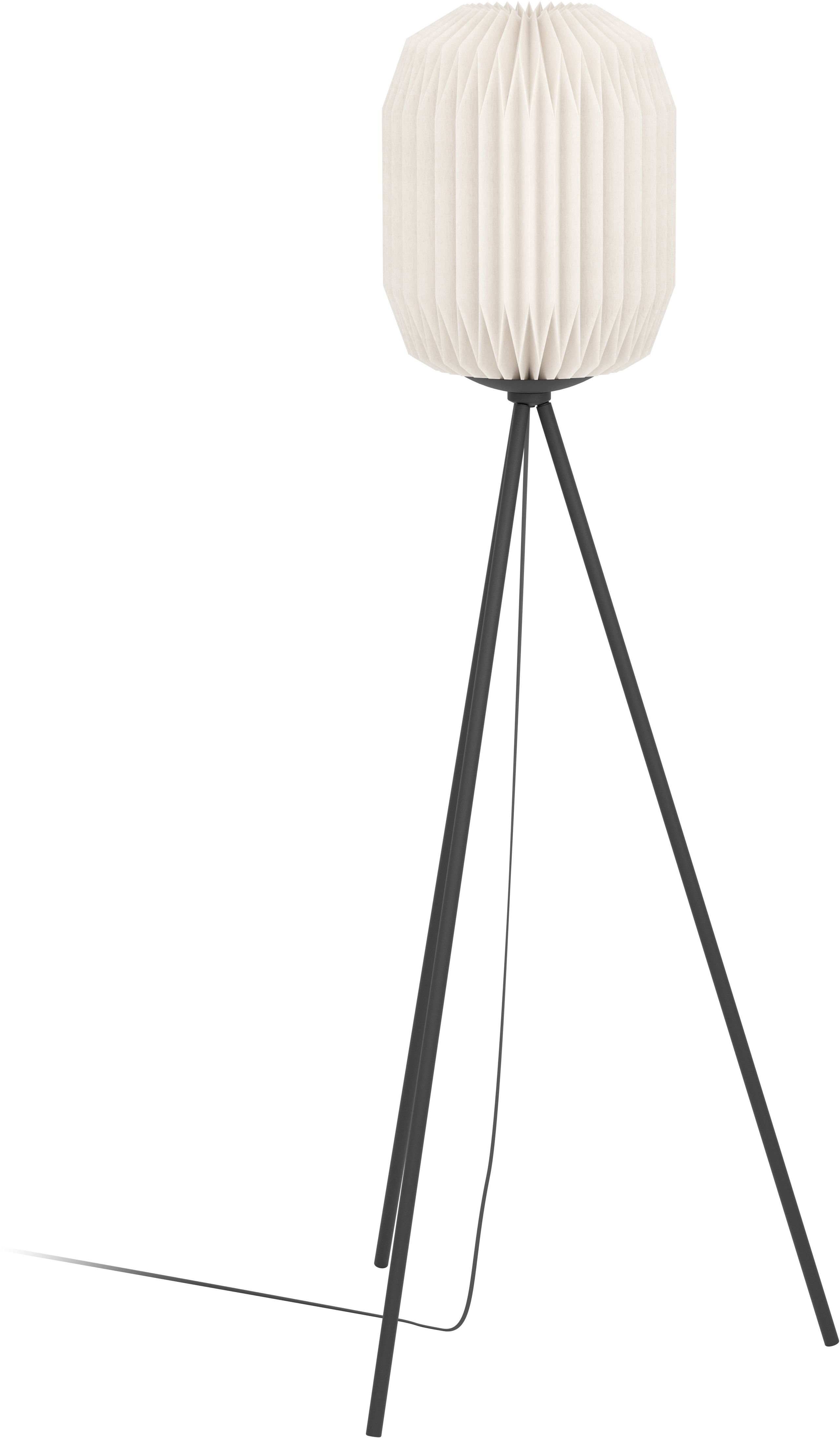 Darmowa Dostawa - Lampa stojąca 1x60 W biała-czarna Eglo Belgrave 44104