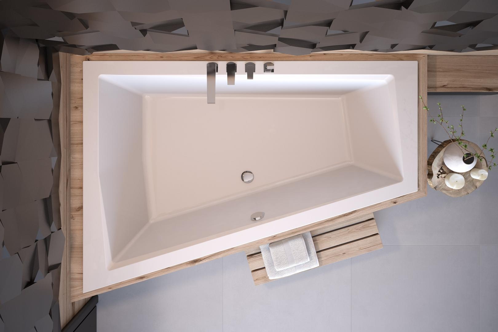Darmowa Dostawa - Wanna narożna 180x125 cm lewa biała Besco Intima #WAID180SL