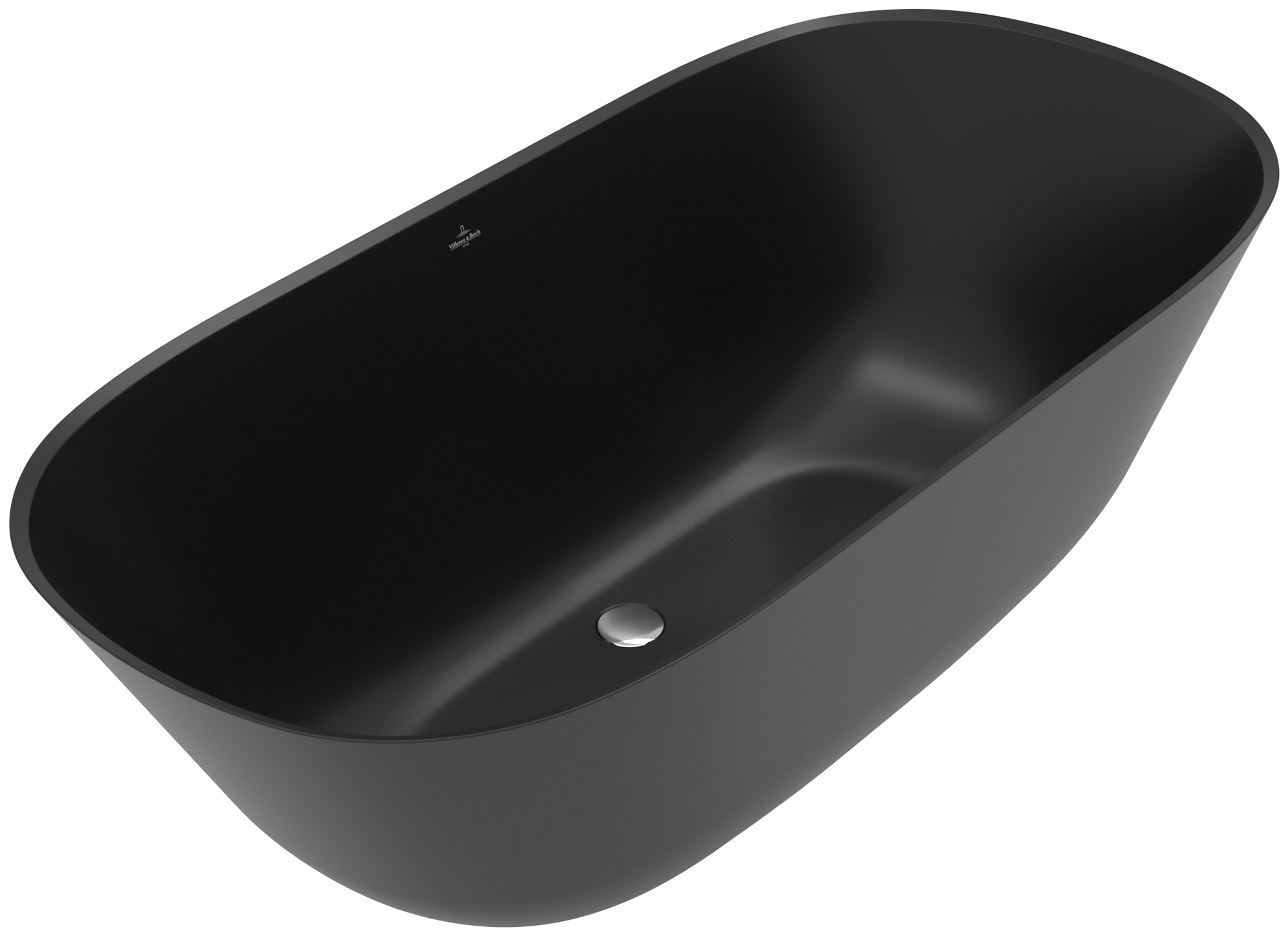 Darmowa Dostawa - Wanna wolnostojąca 155x75 cm owalna czarna Villeroy & Boch Theano UBQ155ANH7F200VR7