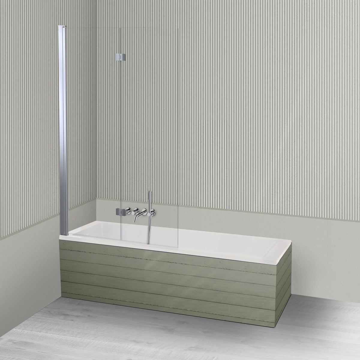 Darmowa Dostawa - Parawan i wanna 170x70 cm biała Oltens Langfoss 18003900