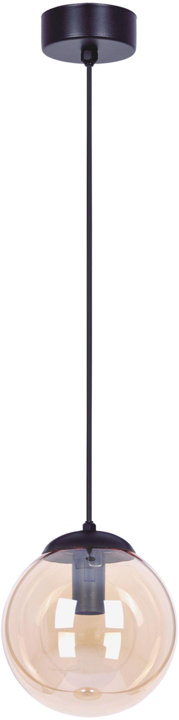 Darmowa Dostawa - Lampa wisząca 1x40 W czarna-bursztynowa Kaja Delta K5160