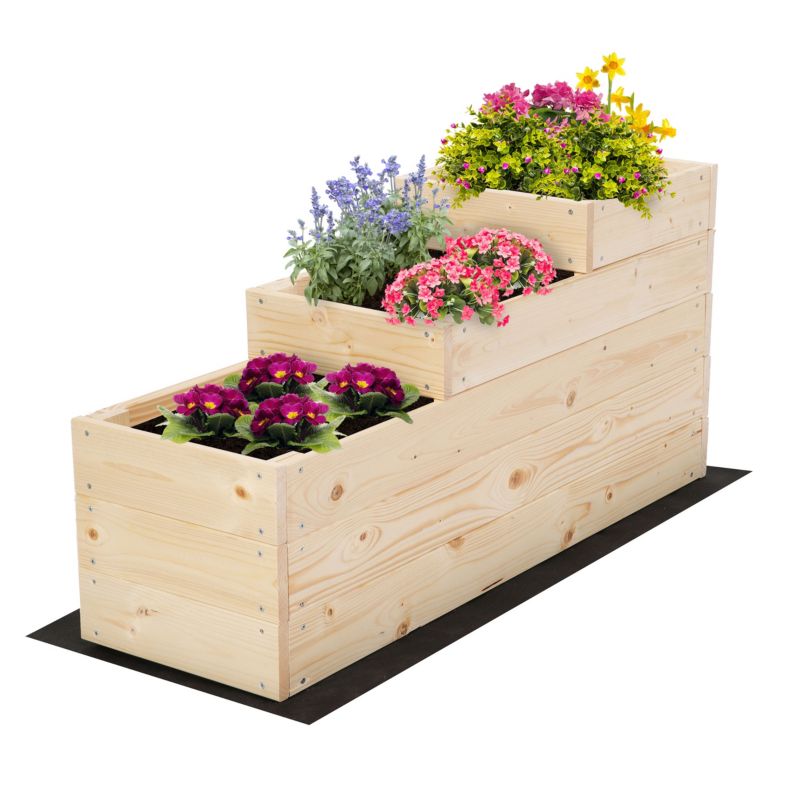 Warzywniak drewniany MODO24 45x30x93 cm naturalne drewno wysoki 1 szt.