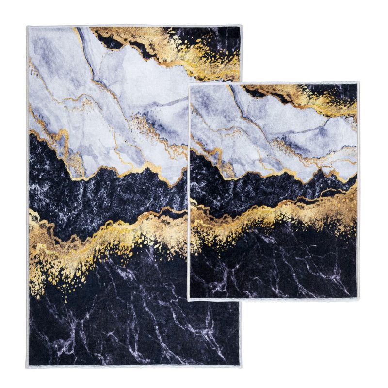 Dywaniki łazienkowe Kilian Glamour 50x40 cm, 50x80 cm e-floor marmur wielokolorowy zestaw 2 szt