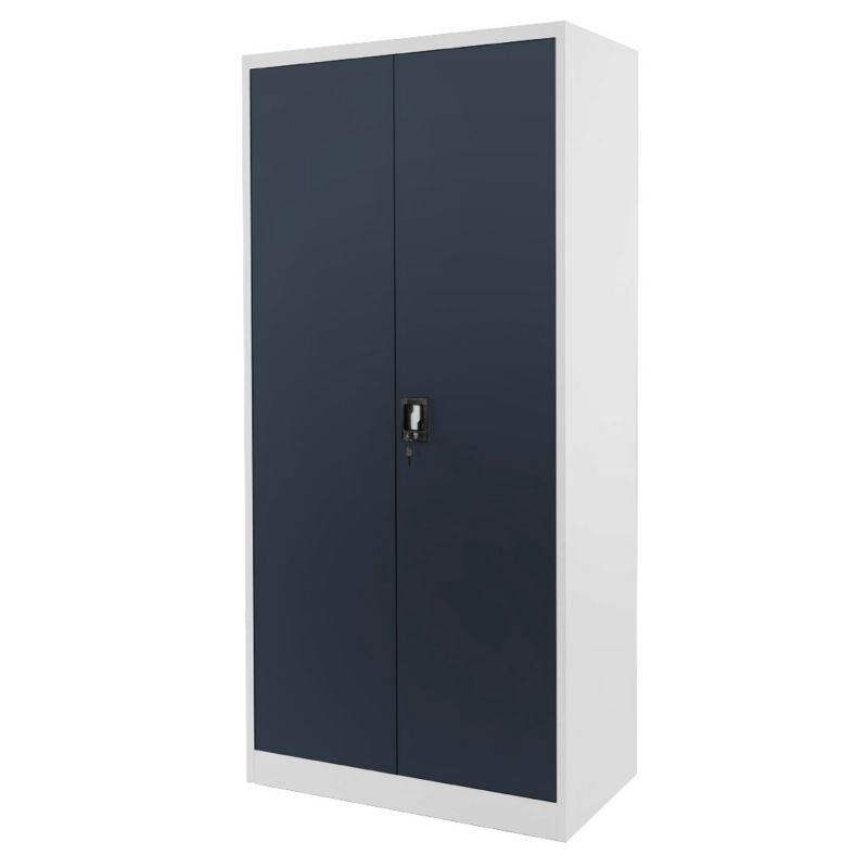 Szafa Werkberg warsztatowa metalowa do garażu W-101S S/G regulowane stopki dwudrzwiowa 90x40x185 cm skręcana grafitowy front 1szt.