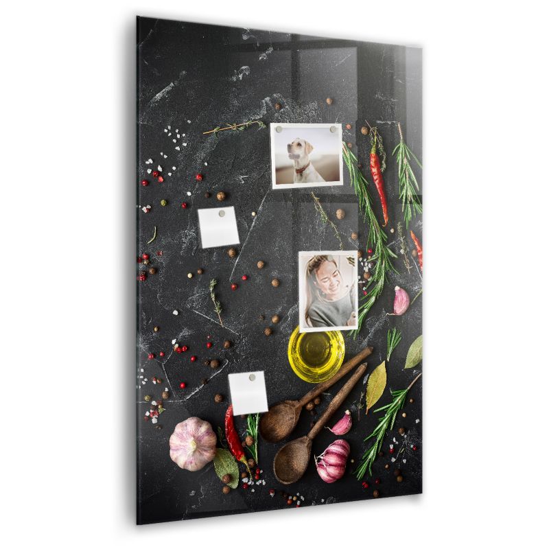 Szklana tablica magnetyczna Wallfluent 60x90 cm Kompozycja przypraw 1 szt.