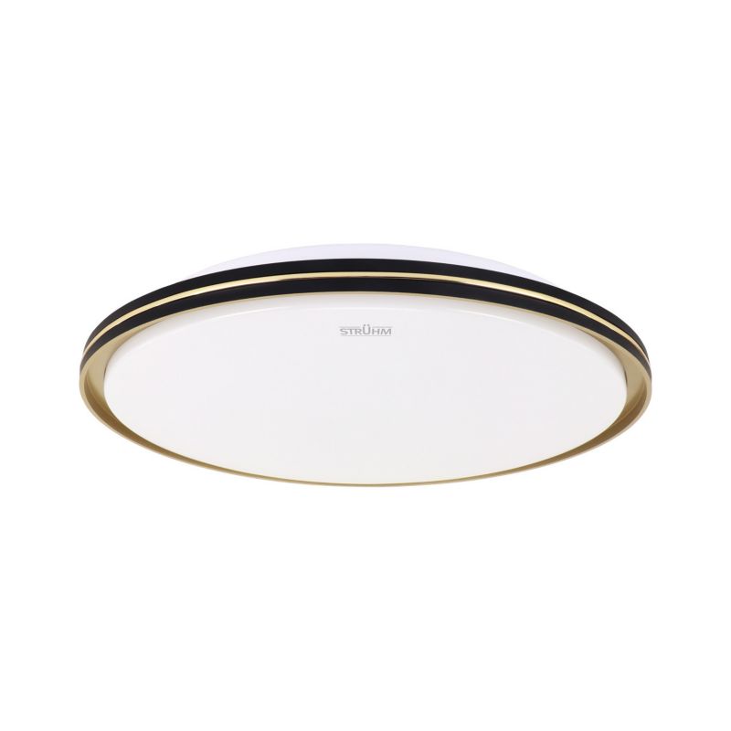 Plafon sufitowy Struhm Fiesta czarno-złoty-biały LED 24W 4200K 1380lm IP20 wym: 8,2 x 42 x 42 cm tworzywo sztuczne - 1 szt.
