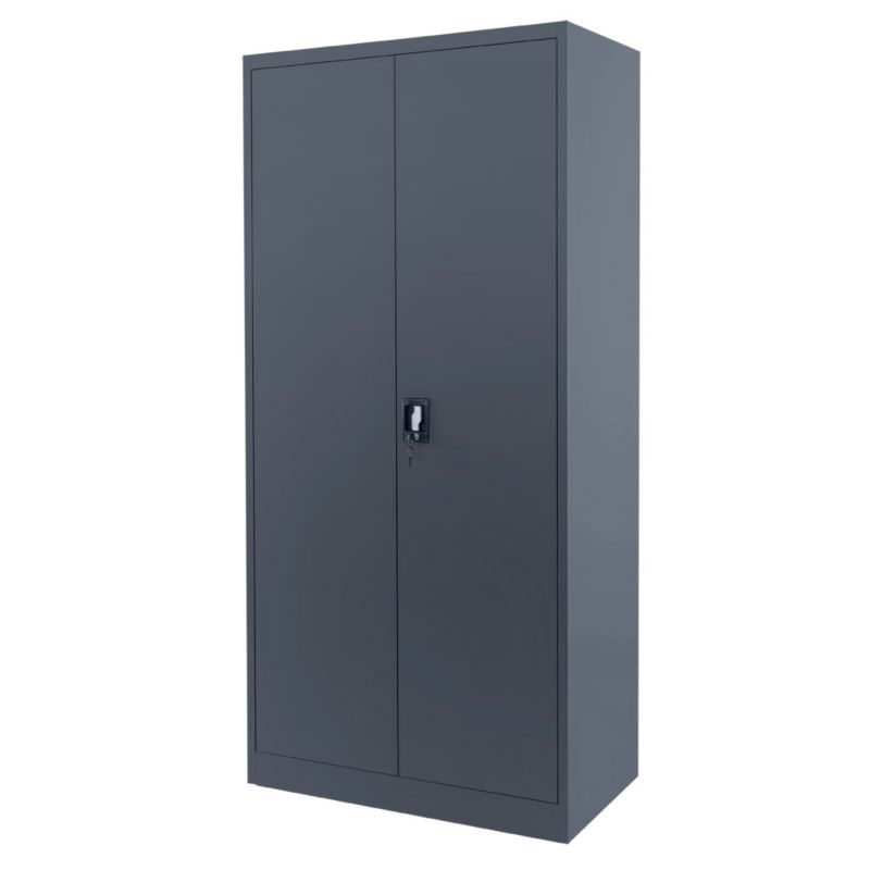 Szafa Werkberg warsztatowa metalowa do garażu W-101S G/G regulowane stopki dwudrzwiowa 90x40x185 cm skręcana grafitowa 1szt.