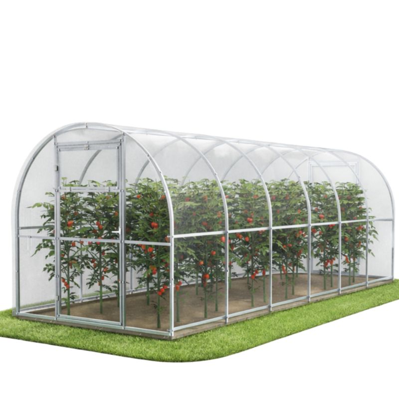 Szklarnia z poliwęglanu 14,4m² e-szklarnia.pl, 240x600x200 cm, poliwęglan 4 mm, profile 20x20 mm - 1 szt