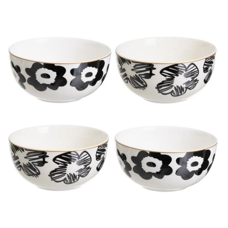 Zestaw Pansy HowHomely ceramicznych misek 4x700 ml 1 kpl.