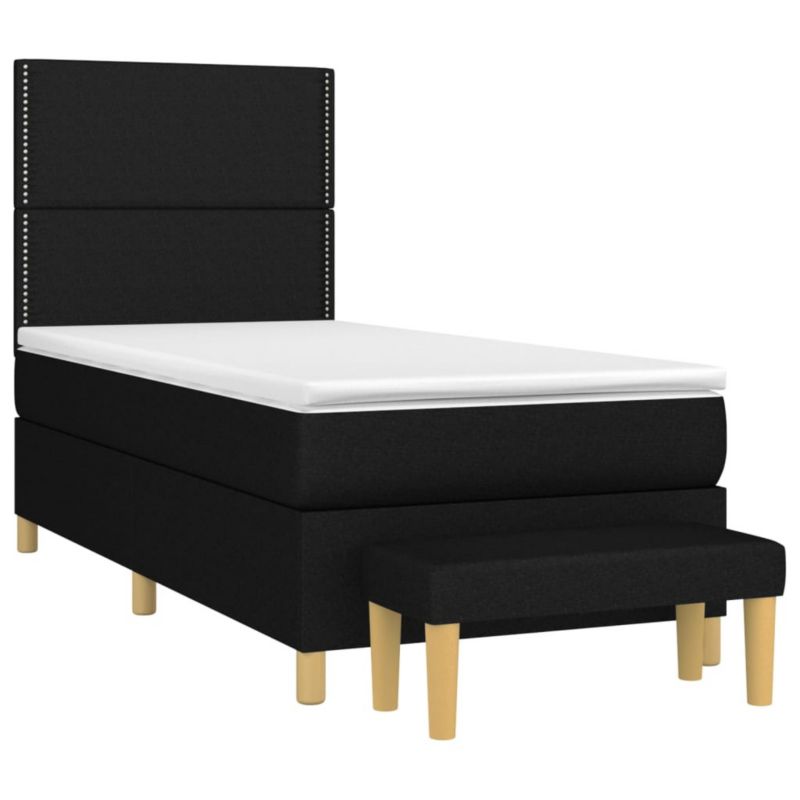 Łóżko kontynentalne WaszeMeble 90x200 cm czarne WM-3137047 1 szt.