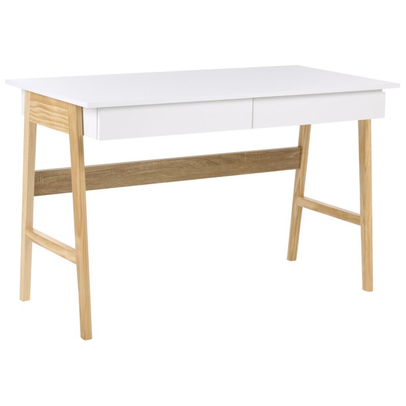 Biurko Theslay Jasny brąz/ biały 120 cm 60 cm 1 szt.