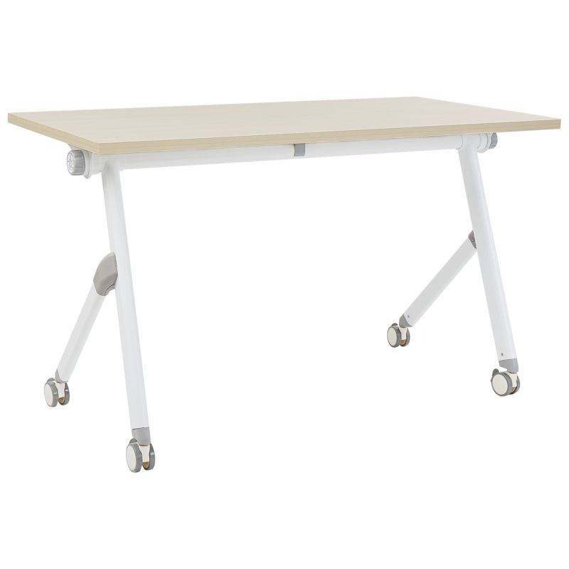 Składane biurko Bendi Jasnobrązowy 120 cm 60 cm z kółkami 1 szt.