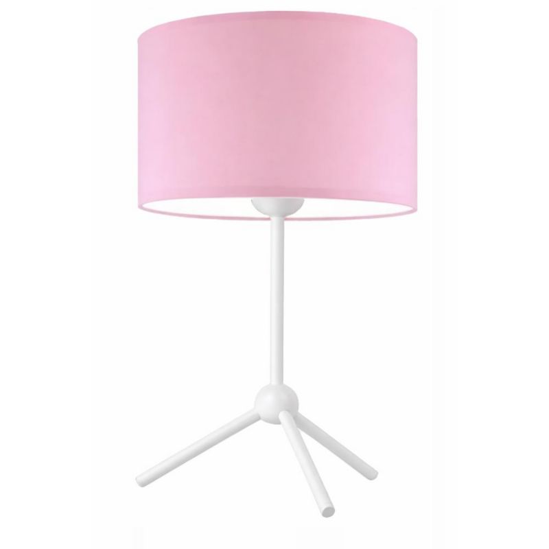 Lampka Nocna Volta Light Factory Fossa Abażur Biały/Różowy 1xE27 1szt.