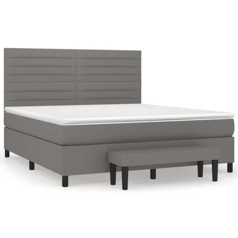 Łóżko kontynentalne WaszeMeble 180x200 cm ciemnoszara WM-3136694 1 szt.