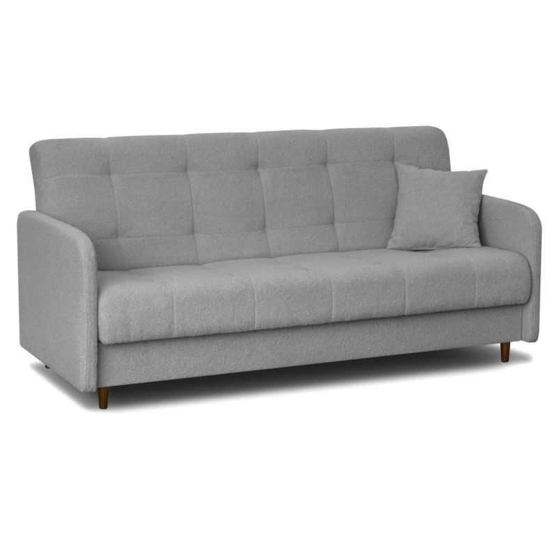 Wersalka Mebel Elite Rozkładana Sofa Kanapa Z Funkcją Spania Teddy Baranek Szara TIVOLI 1 szt.