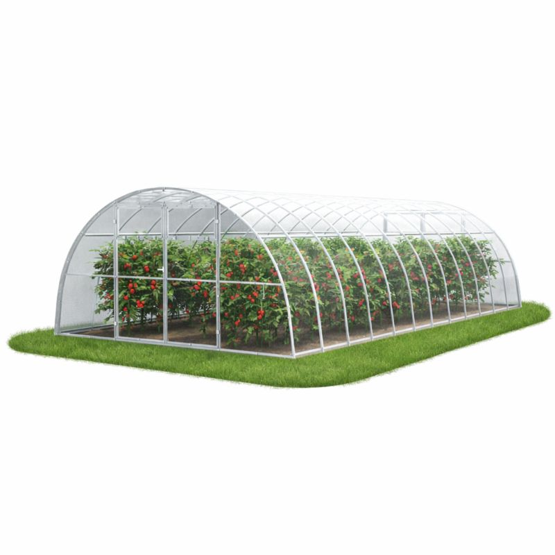 Szklarnia z poliwęglanu 32m² e-szklarnia.pl, 400x800x213 cm, poliwęglan 5 mm, profile 40x20 mm - 1 szt
