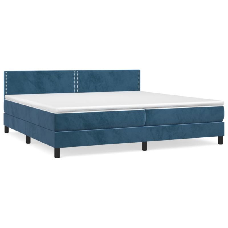 Łóżko kontynentalne WaszeMeble 200x200 cm niebieskie WM-3141267 1 szt.
