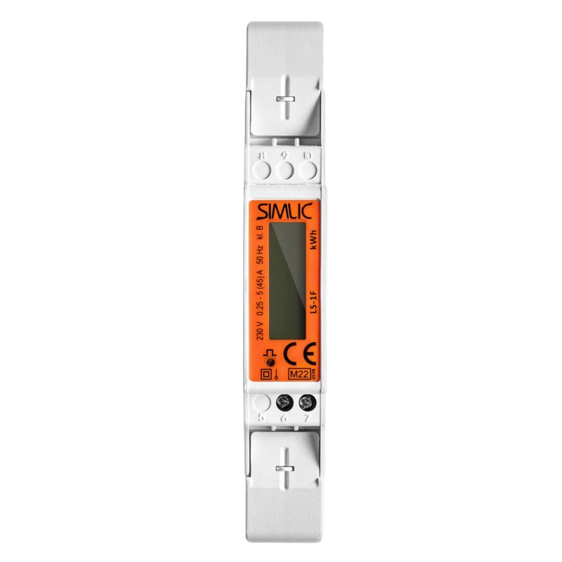 Licznik Energi Elektrycznej Simet 1 Fazowy 5/45A 230V Lcd Simlic Ls-1F 1szt.