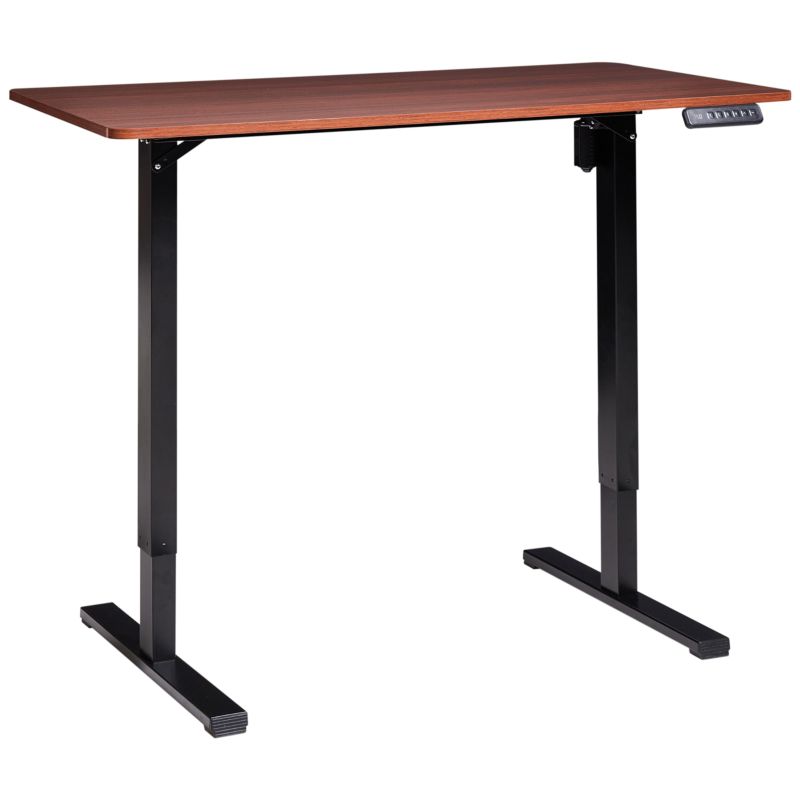 Biurko regulowane elektrycznie Tavares Brązowy/ czarny 120 cm 60 cm 1 szt.