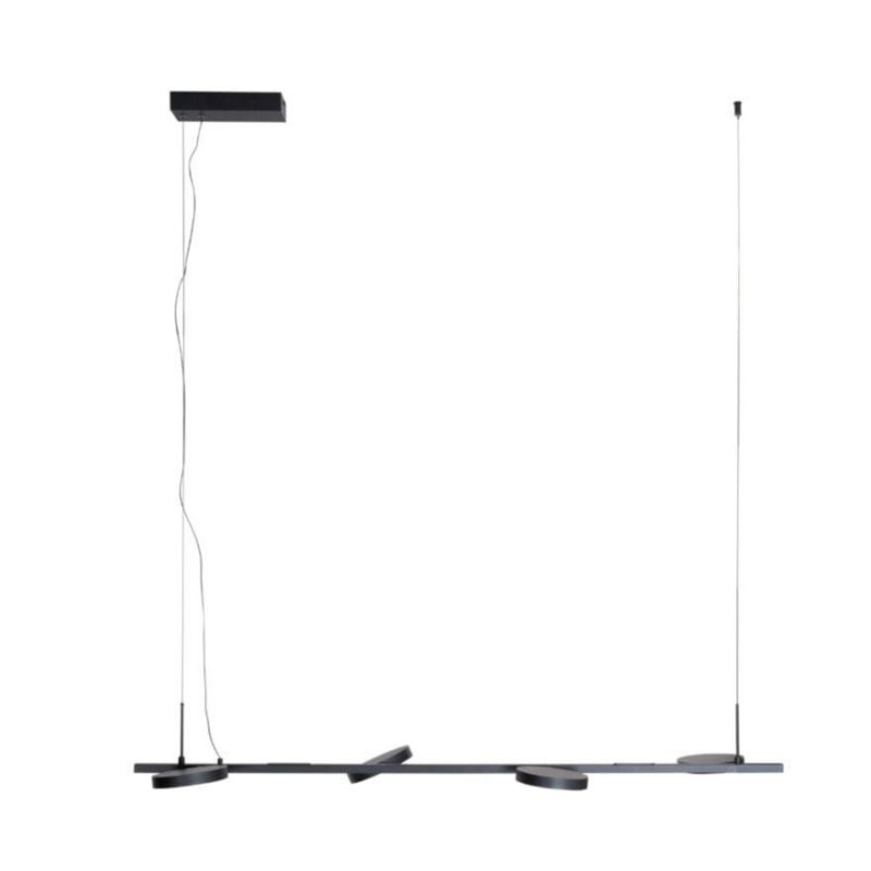 Lampa wisząca Maxlight Ibiza 1259 czarna minimalistyczna wbudowany LED 32W 1 szt.