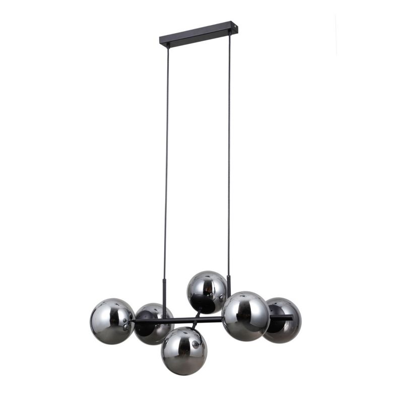 Lampa wisząca Italux MOLITE czarna matowa 6xE14x5W wym:150x67x43cm IP20 -1 szt.