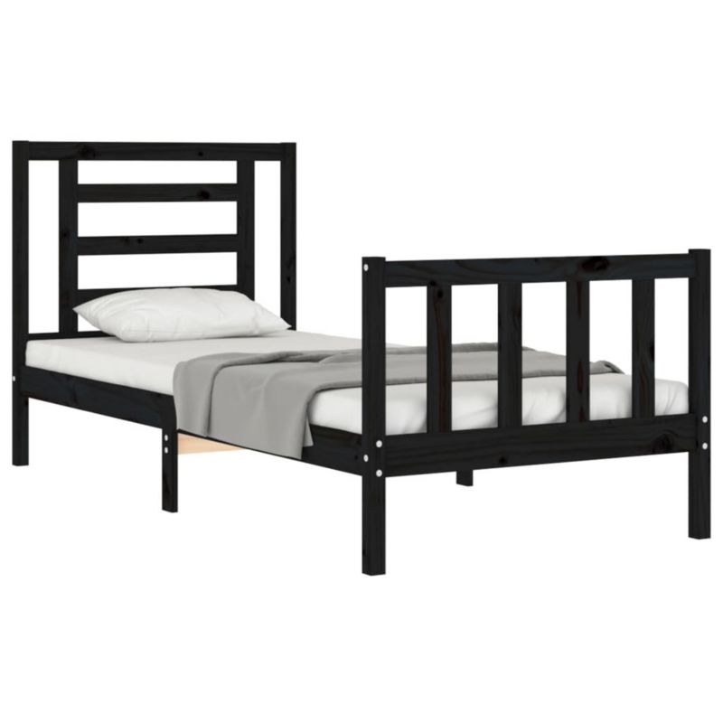 Łóżko drewniane WaszeMeble czarna WM-3192845 1 szt.