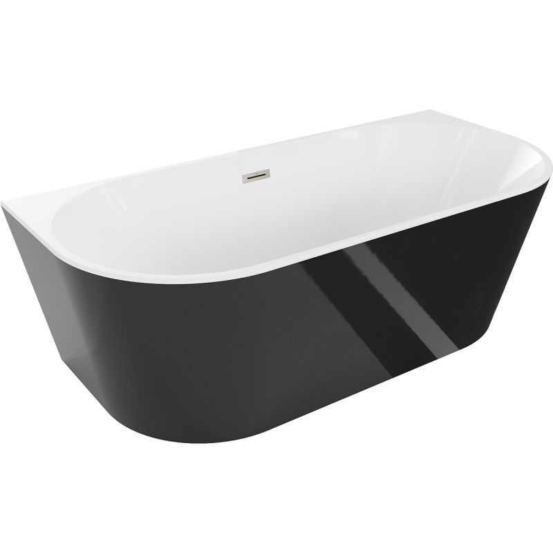 Wanna przyścienna Mexen Oval biały czarny 170x80 cm 1 szt.