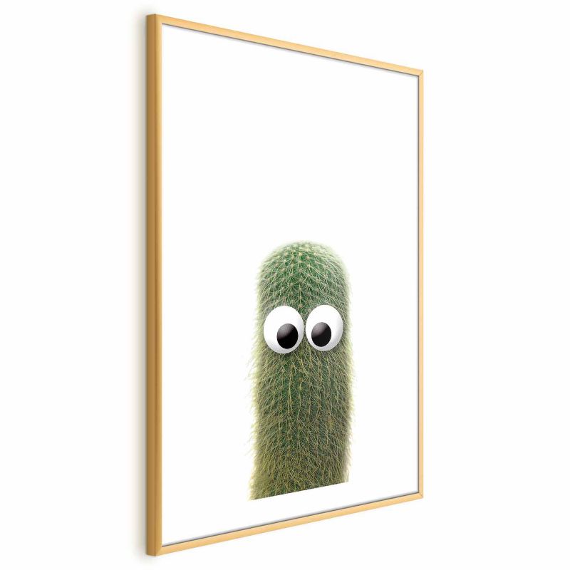 Plakat Artgeist Kłujący przyjaciel 21x30 cm z ramą złotą 1 szt