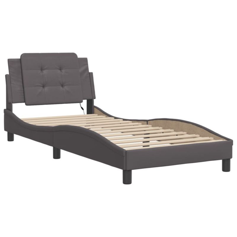 Łóżko tapicerowane WaszeMeble 80x200 cm szara WM-3214071 1 szt.