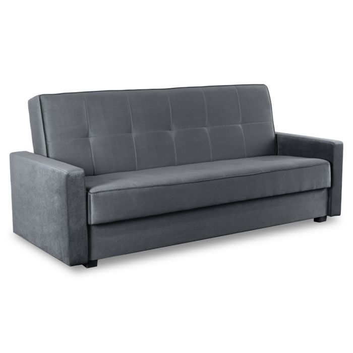 Sofa Mebel Elite ALUNA Kanapa Rozkładana z Funkcją Spania Wersalka Dwuosobowa Szara 1 szt
