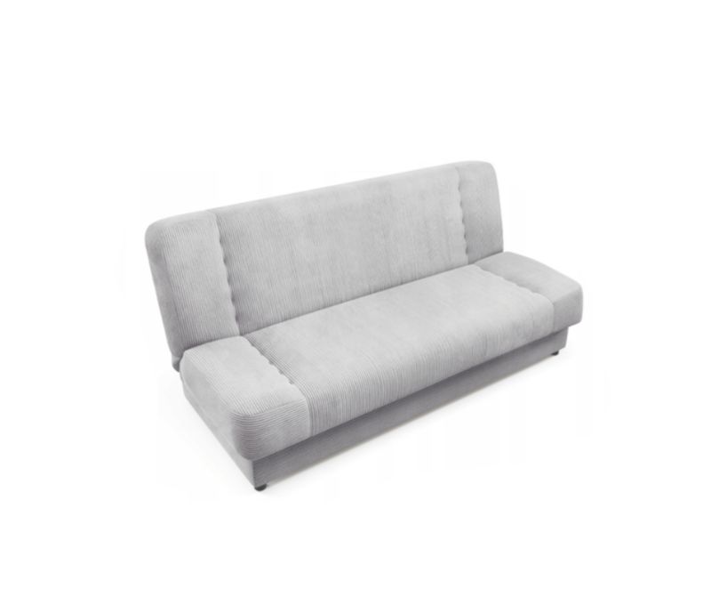 Wersalka Mebel Elite PIANO Rozkładana Sofa Z Funkcją Spania Dwuosobowa Sztruks Szara 1 szt.