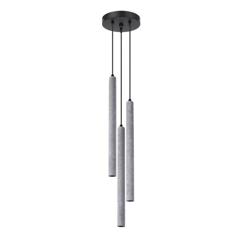 Lampa wisząca Sollux Lighting Pastelo 2499 szara tuba 3xG9 x 1 szt.