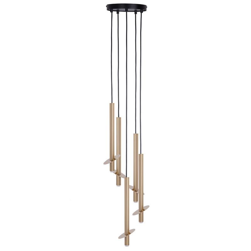 Lampa wisząca Sigma Lighting Sopel Ring 6133 złoto-czarna ring 5xG9 x 1 szt.