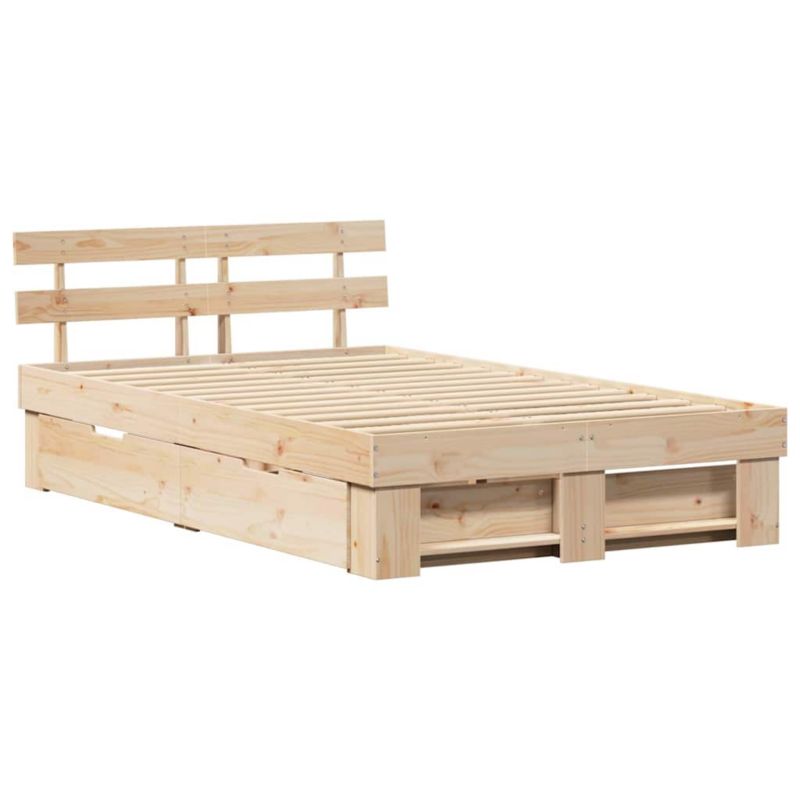Rama łóżka WaszeMeble 135x190 cm Brązowy sosna WM-3382283 1 szt.