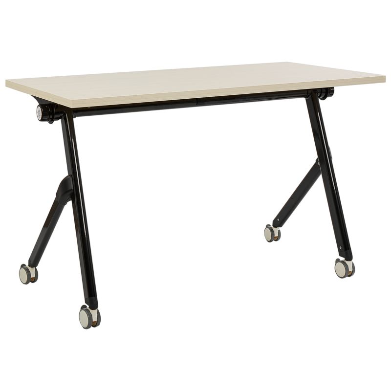 Składane biurko Bendi Jasnobrązowy 120 cm 60 cm z kółkami 1 szt.