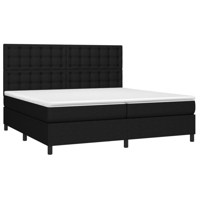 Łóżko kontynentalne WaszeMeble 200x200 cm czarne WM-3135223 1 szt.
