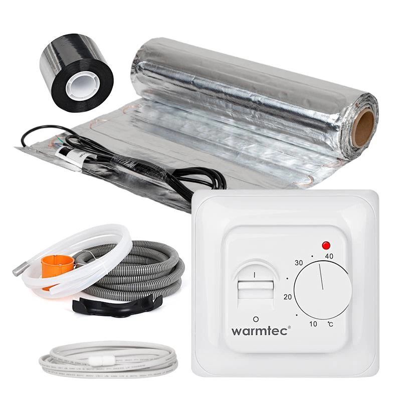 Mata grzewcza grzejna pod panele Warmtec 1m² 150W/m² zestaw biały regulator AL-10/T73 1szt