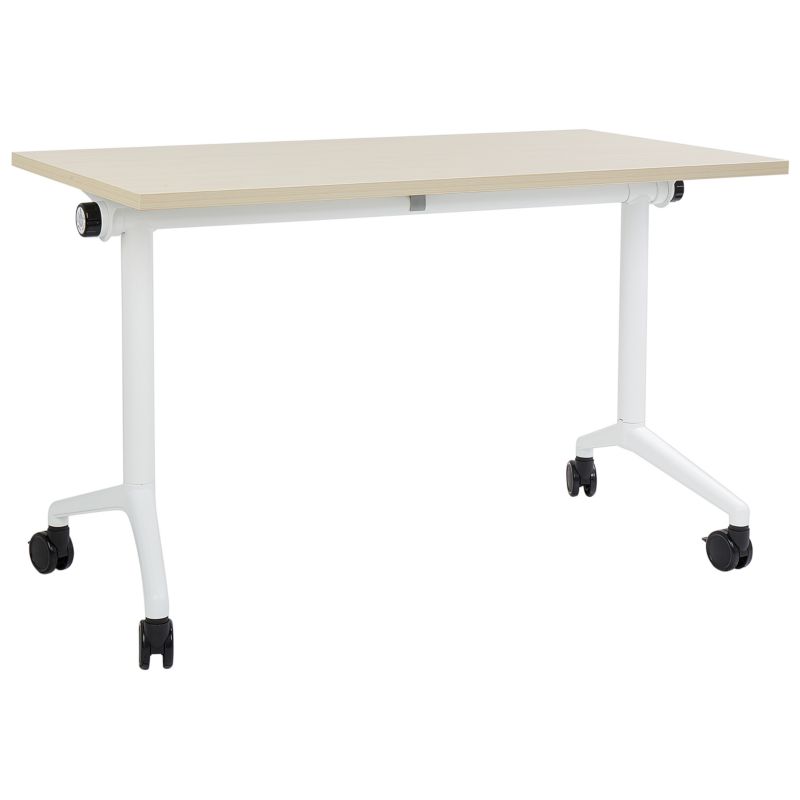 Składane biurko Cavi Jasnobrązowy 120 cm 60 cm z kółkami 1 szt.