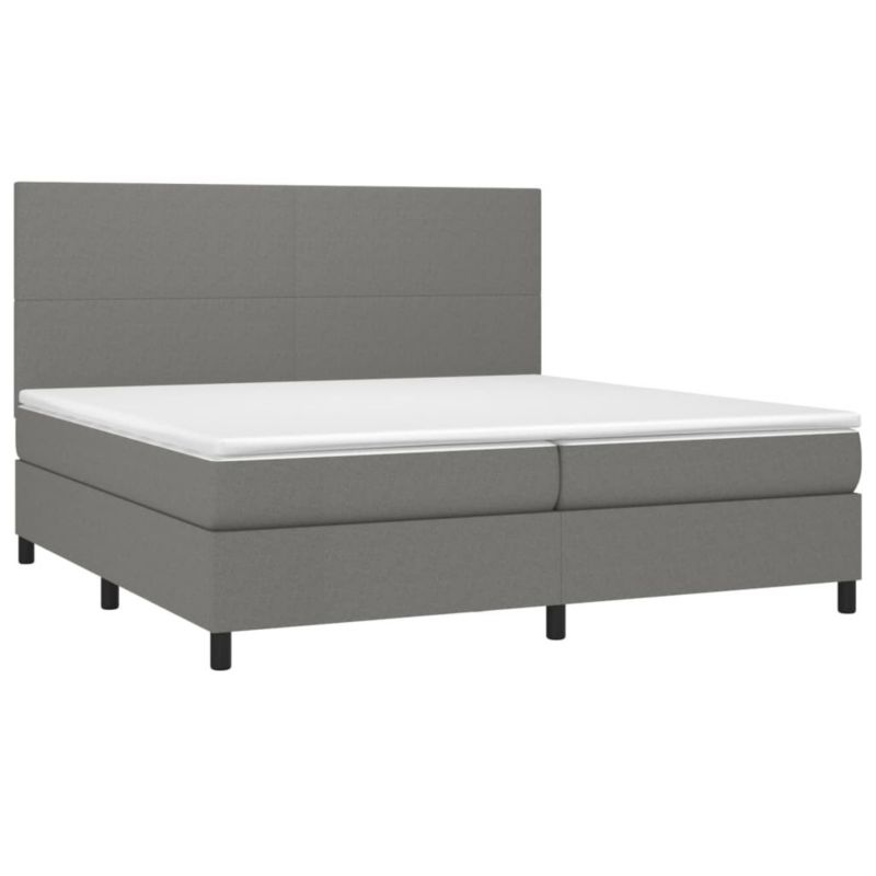 Łóżko kontynentalne WaszeMeble 200x200 cm ciemnoszara WM-3134742 1 szt.