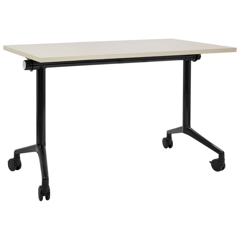 Składane biurko Cavi Jasnobrązowy 120 cm 60 cm z kółkami 1 szt.