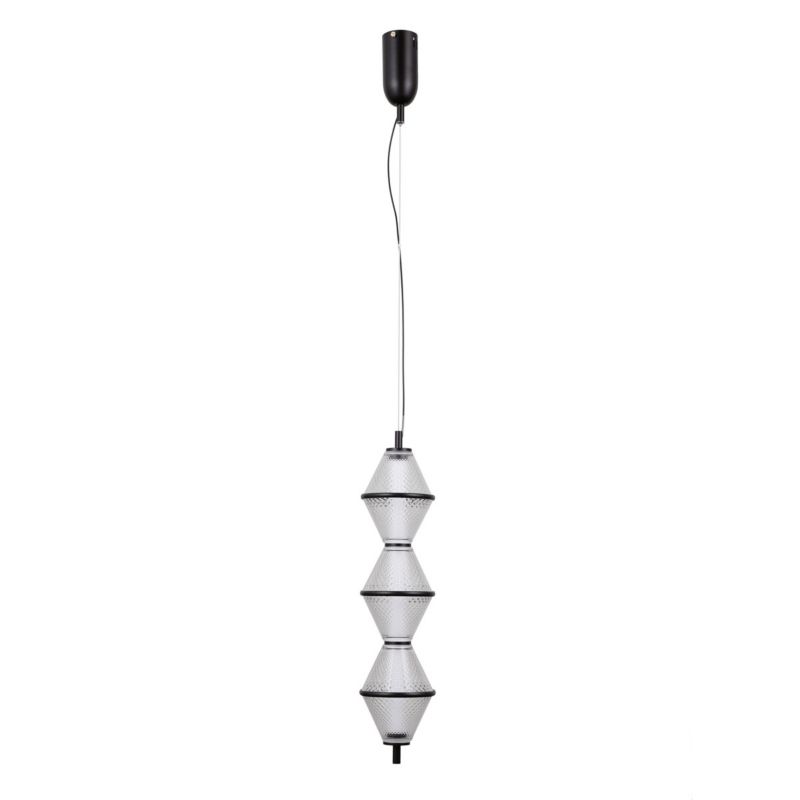 Lampa wisząca Italux FUENTE czarna matowa 3 x LED 15W 1108lm wym:120x13x13cm IP20 -1 szt.