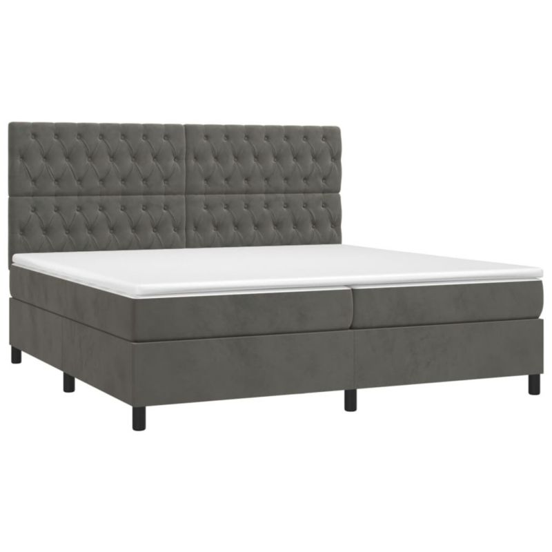 Łóżko kontynentalne WaszeMeble 200x200 cm szary WM-3136324 1 szt.