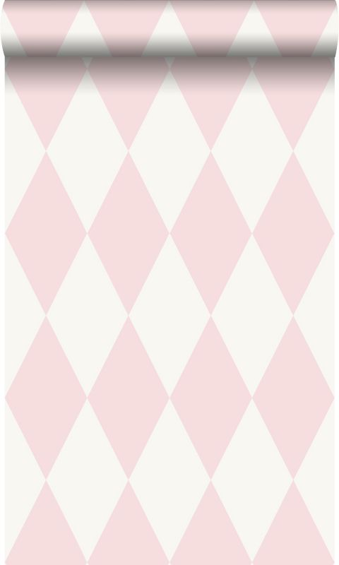 Tapeta Origin Wallcoverings diamenty w błyszczącym różuIbiałym 53 cm x 10.05 m - 1 rol.