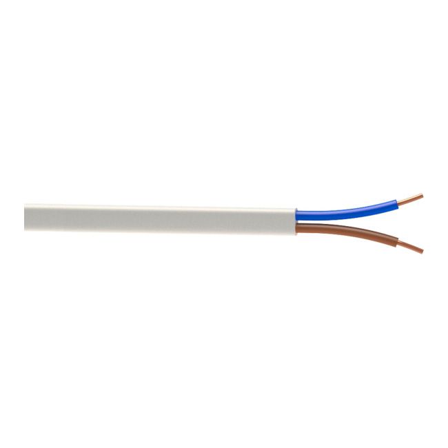 Przewód AKS Zielonka YDYp 4/7 2 x 2,5 mm2 biały 50 m