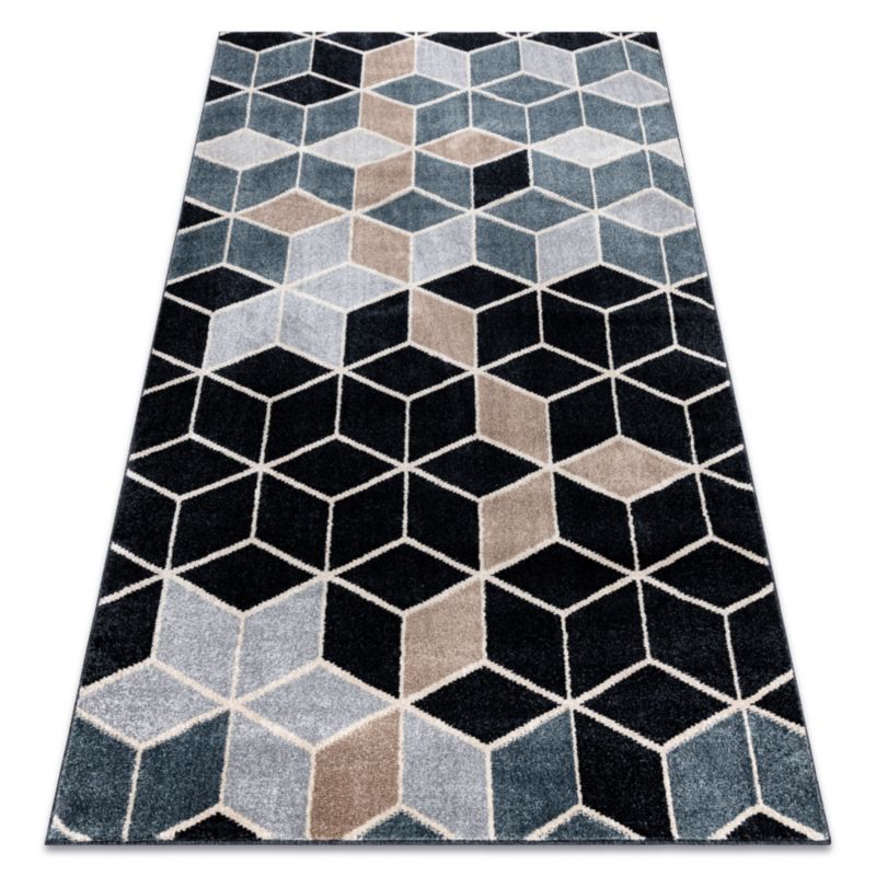 Dywan RugsX 140x190 cm czarny O415 1 szt.