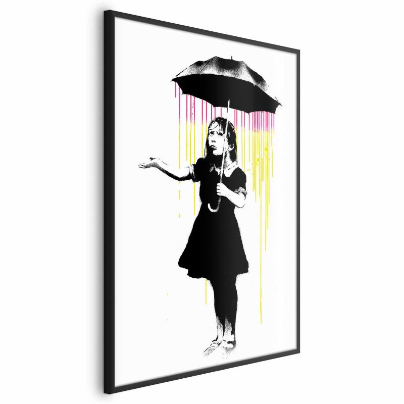 Plakat Artgeist Dziewczynka z parasolką 21x30 cm z ramą czarną 1 szt